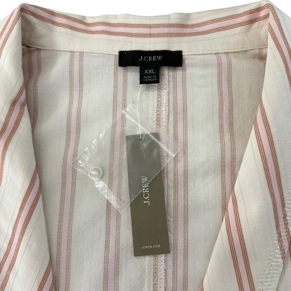 NWT J.Crew Striped Lounge Set - Top XXL / Pants 16 – Rust & Cream Coordinates - Picture 8 of 16
